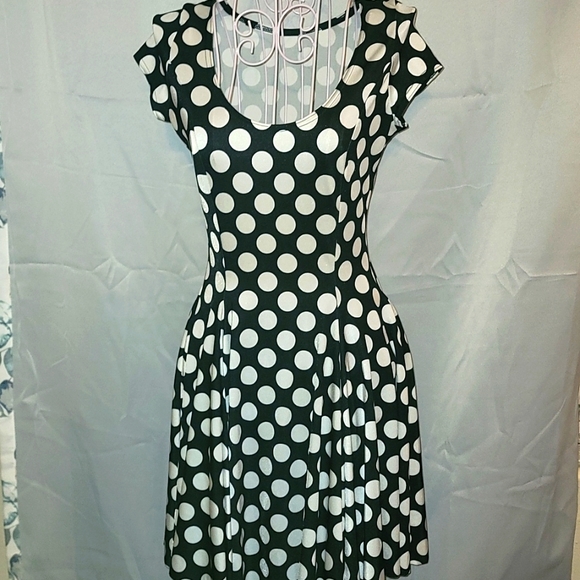 Blackmilk Dresses & Skirts - Rare Blackmilk Mono Dot Evil Cheerleader dress M